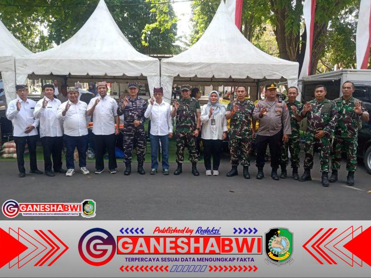 Kodim 0825 Banyuwangi Gelar Gerakan Pangan Murah di Taman Blambangan Kodim 0825 Banyuwangi Gelar Gerakan Pangan Murah di Taman Blambangan