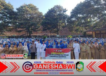 Polresta Banyuwangi Gandeng Pelajar Deklarasi Anti Kekerasan dan Tawuran