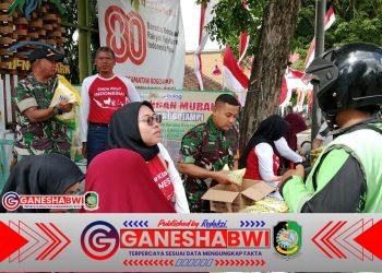 Babinsa Koramil 0825/12 Rogojampi Dukung Gerakan Pangan Murah untuk Warga
