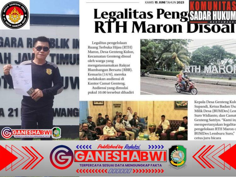 Polresta Banyuwangi Diminta Segera Gelar Perkara Dugaan Penyimpangan Aset Daerah RTH Genteng Polresta Banyuwangi Diminta Segera Gelar Perkara Dugaan Penyimpangan Aset Daerah RTH Genteng