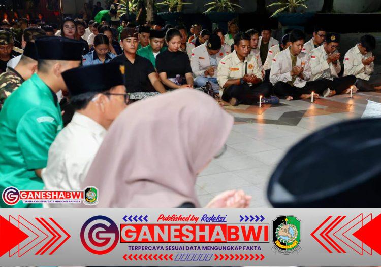 Pemuda Lintas Agama Banyuwangi Gelar Doa Bersama untuk Kedamaian Indonesia