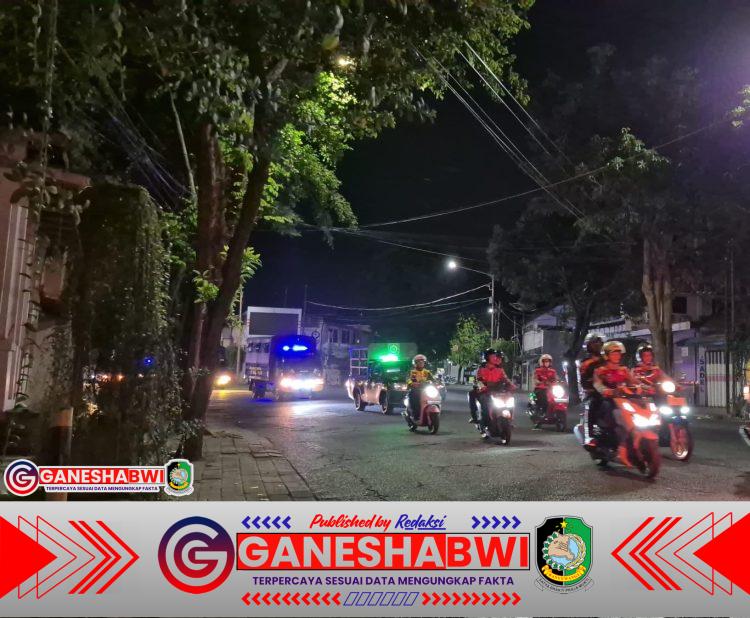 Polresta Banyuwangi Gelar Patroli Skala Besar, Pastikan Harkamtibmas Kondusif