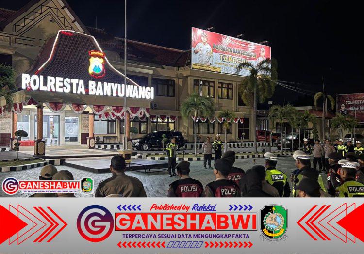 Patroli Gabungan Skala Besar, Polresta Banyuwangi Tegaskan Komitmen Jaga Keamanan