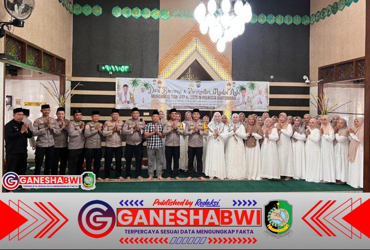 Khidmat, Polresta Banyuwangi Peringati Maulid Nabi Muhammad SAW di Masjid Roudhotul Jannah