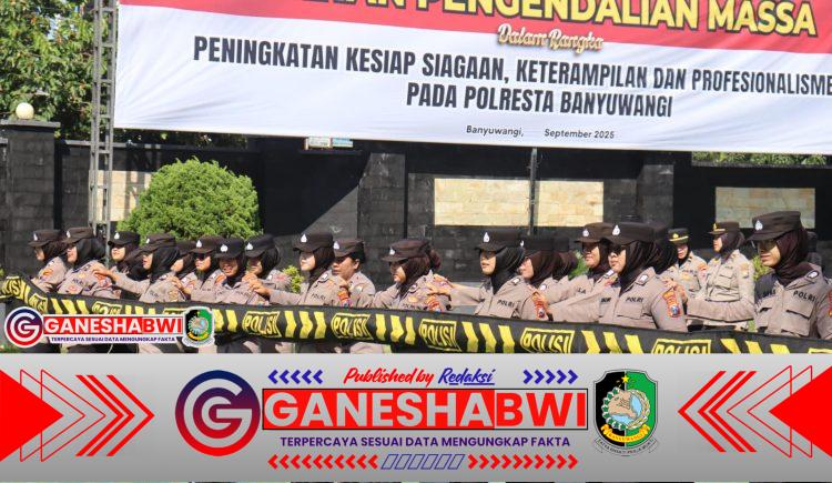 Profesional, Humanis, Terlatih: Polresta Banyuwangi Mantapkan Personel Lewat Latihan Teknis Dalmas