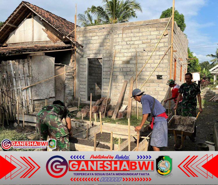 TNI Kodim 0825 Banyuwangi Bersama Warga Bangun Rumah di Desa Siliragung TNI Kodim 0825 Banyuwangi Bersama Warga Bangun Rumah di Desa Siliragung