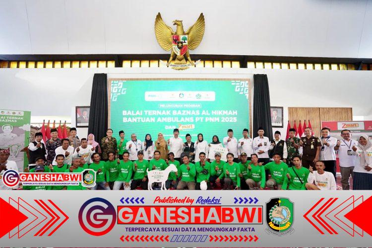 Kasdim 0825/Banyuwangi Dukung Program Balai Ternak Baznas dan Bantuan Ambulans PT PNM