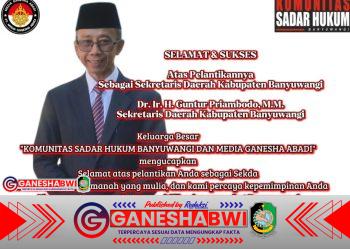 Pelantikan Dr. Ir. H. Guntur Priambodo, M.M. sebagai Sekretaris Daerah Kabupaten Banyuwangi: Tonggak Baru Kepemimpinan Birokrasi Pelantikan Dr. Ir. H. Guntur Priambodo, M.M. sebagai Sekretaris Daerah Kabupaten Banyuwangi: Tonggak Baru Kepemimpinan Birokrasi