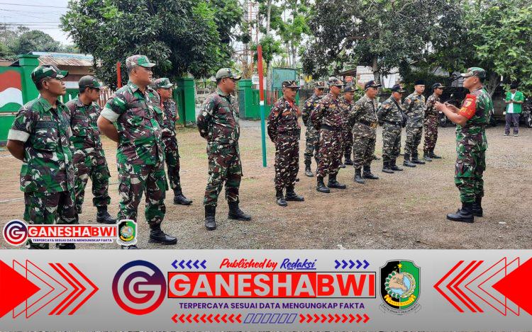 Posramil Tegalsari dan Banser Gelar Apel Gabungan, Perkuat Sinergi Keamanan Wilayah