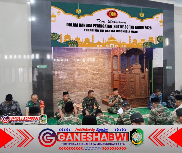 Kodim 0825/Banyuwangi Gelar Doa Bersama Rayakan HUT ke-80 TNI