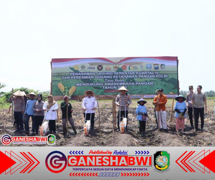 Polresta Banyuwangi Tanam Jagung Serentak Dukung Program Ketahanan Pangan Nasional Polresta Banyuwangi Tanam Jagung Serentak Dukung Program Ketahanan Pangan Nasional
