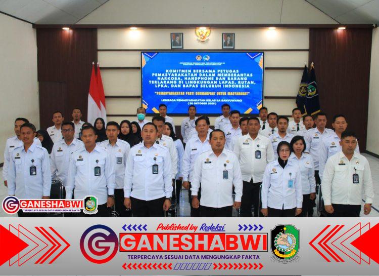 Lapas Banyuwangi Tegaskan Komitmen Bersih dari HP dan Narkoba Lewat Penandatanganan Komitmen Bersama Lapas Banyuwangi Tegaskan Komitmen Bersih dari HP dan Narkoba Lewat Penandatanganan Komitmen Bersama