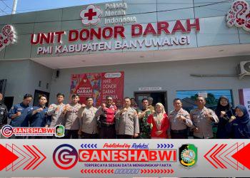 Polresta Banyuwangi Gelar Donor Darah, Peringati Hari Jadi Humas Polri ke-74