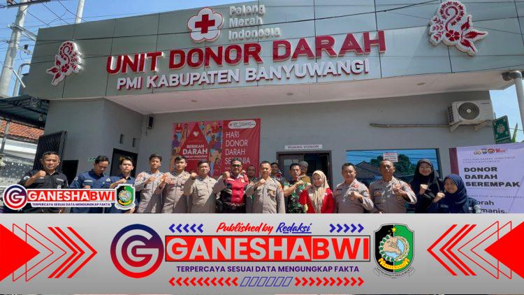 Polresta Banyuwangi Gelar Donor Darah, Peringati Hari Jadi Humas Polri ke-74