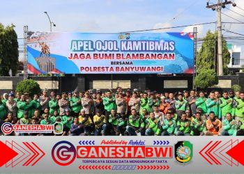 Apel Ojol Kamtibmas “Jaga Bumi Blambangan”, Polresta Banyuwangi Ajak Komunitas Ojol Wujudkan Keamanan dan Kepedulian Lingkungan