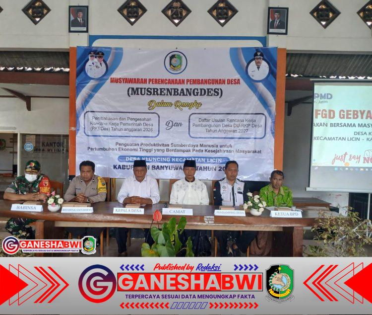 Musrenbangdes Desa Kluncing Bahas RKPDes 2026 dan Usulan Pembangunan 2027 Musrenbangdes Desa Kluncing Bahas RKPDes 2026 dan Usulan Pembangunan 2027