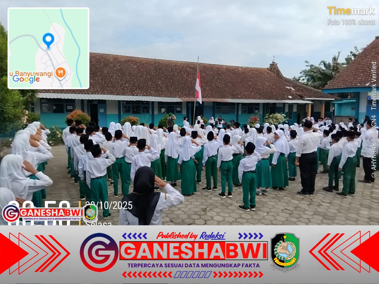 MI Husnul Huda Bedewang Peringati Hari Sumpah Pemuda, Koramil 0825/20 Songgon Bertindak Sebagai Pembina Upacara MI Husnul Huda Bedewang Peringati Hari Sumpah Pemuda, Koramil 0825/20 Songgon Bertindak Sebagai Pembina Upacara