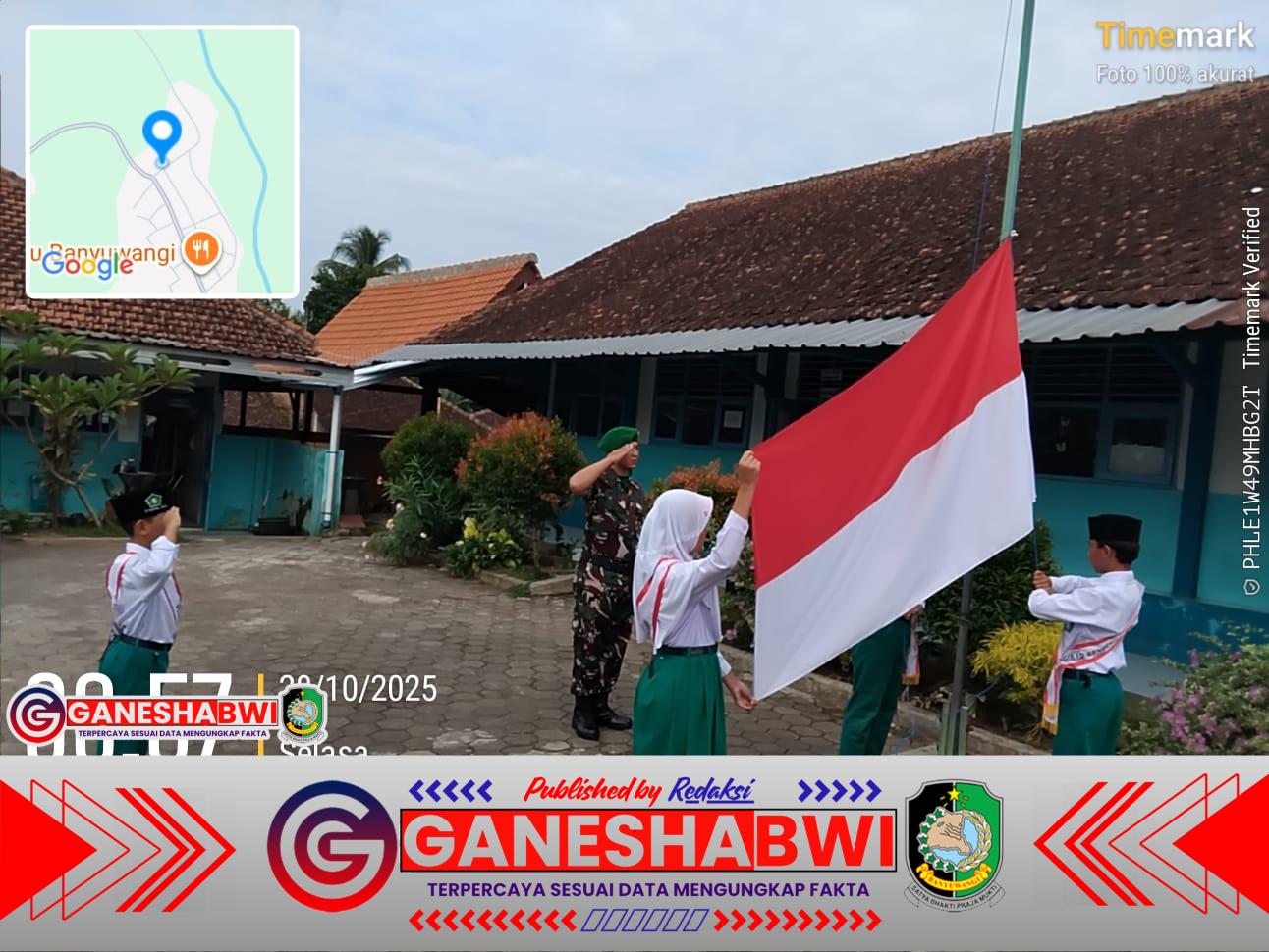 Peringati Hari Sumpah Pemuda, Koramil 0825/20 Songgon Pimpin Upacara di MI Husnul Huda Bedewang Peringati Hari Sumpah Pemuda, Koramil 0825/20 Songgon Pimpin Upacara di MI Husnul Huda Bedewang