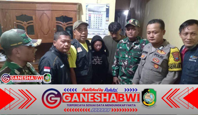 Tim Gabungan Koramil Songgon Evakuasi Dua Wisatawan Tersesat di Air Terjun Lider