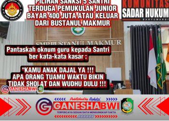 Diduga Ada Pemerasan dan Perundungan di Lingkungan Yayasan Bustanul Makmur II, Ketua Komunitas Sadar Hukum Banyuwangi Kecam Keras Kejanggalan Mediasi Diduga Ada Pemerasan dan Perundungan di Lingkungan Yayasan Bustanul Makmur II, Ketua Komunitas Sadar Hukum Banyuwangi Kecam Keras Kejanggalan Mediasi