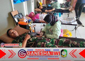 Koramil 0825/17 Muncar Gelar Donor Darah, Tingkatkan Kepedulian Sosial