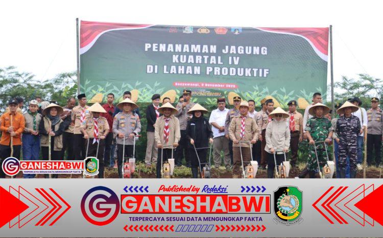 Kapolresta Banyuwangi Ajak Warga Perkuat Ketahanan Pangan Lewat Penanaman Jagung Kuartal IV 2025