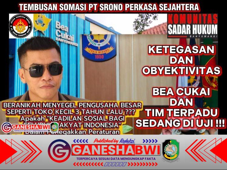 Ketua Komunitas Sadar Hukum Banyuwangi Desak Penindakan Tegas PT Srono Perkasa Sejahtera, Ungkap Deretan Dugaan Pelanggaran Berat Termasuk TPPO Ketua Komunitas Sadar Hukum Banyuwangi Desak Penindakan Tegas PT Srono Perkasa Sejahtera, Ungkap Deretan Dugaan Pelanggaran Berat Termasuk TPPO
