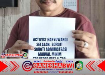 Aktivis Banyuwangi Selatan Soroti Administrasi Manual: Dinilai Minim Transparansi dan Berpotensi Langgar Prinsip Tata Kelola Pemerintahan Aktivis Banyuwangi Selatan Soroti Administrasi Manual: Dinilai Minim Transparansi dan Berpotensi Langgar Prinsip Tata Kelola Pemerintahan