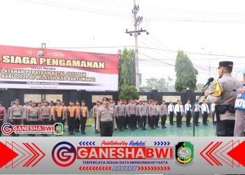 Kapolresta Banyuwangi Pimpin Apel Kesiapan Pengamanan Malam Tahun Baru 2026
