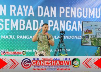 Dandim 0825 Banyuwangi Ikuti Vicon Panen Raya Nasional, Presiden Prabowo Umumkan Swasembada Pangan