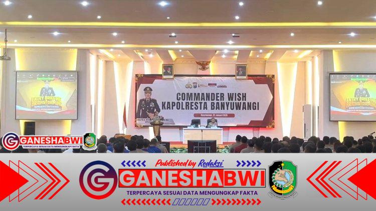 Kapolresta Banyuwangi Pimpin Commander Wish, Tegaskan Pelayanan Presisi dan Humanis Kapolresta Banyuwangi Pimpin Commander Wish, Tegaskan Pelayanan Presisi dan Humanis