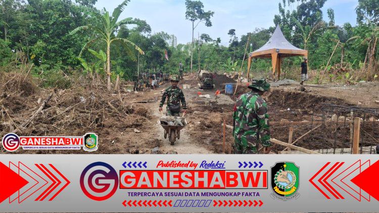 TNI AD Percepat Pembangunan Jembatan Perintis Garuda Merah Putih di Siliragung Banyuwangi TNI AD Percepat Pembangunan Jembatan Perintis Garuda Merah Putih di Siliragung Banyuwangi