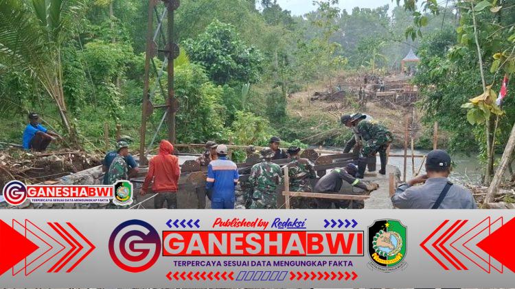 Kodim 0825 Banyuwangi Kerahkan 24 Koramil, Percepat Pembangunan Jembatan Perintis Garuda Kodim 0825 Banyuwangi Kerahkan 24 Koramil, Percepat Pembangunan Jembatan Perintis Garuda