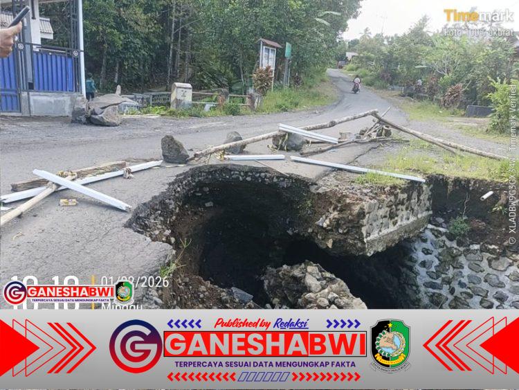 Jembatan Ambrol, Negara Absen? Akses Utama Desa Bayu Terputus, Anggaran Disebut Ada Tapi Keselamatan Warga Dibiarkan