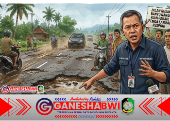 Jalan Rusak di Banyuwangi Kian Parah, Pimpinan Redaksi Ganesha Abadi Kecam Lambannya Respons Pemerintah Daerah Jalan Rusak di Banyuwangi Kian Parah, Pimpinan Redaksi Ganesha Abadi Kecam Lambannya Respons Pemerintah Daerah