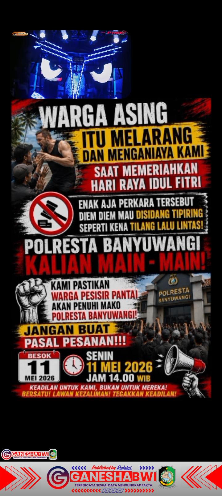 MELEDAAAKKK!!! DUGAAN KEKERASAN LIBATKAN WARGA ASING, PENANGANAN HUKUM DI BANYUWANGI DISOROT TAJAM MELEDAAAKKK!!! DUGAAN KEKERASAN LIBATKAN WARGA ASING, PENANGANAN HUKUM DI BANYUWANGI DISOROT TAJAM